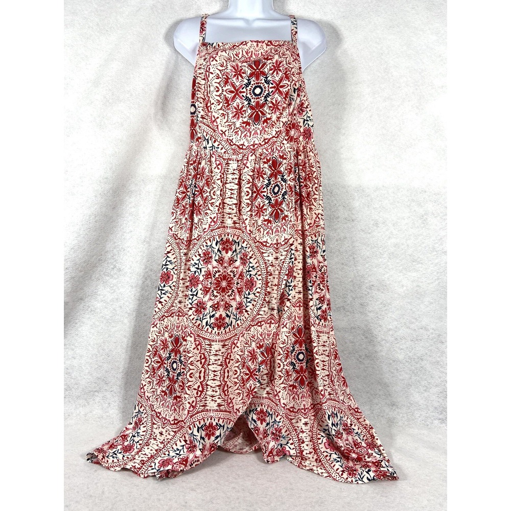 Torrid Maxi Dress Women's 0 US 12 Red Pink Faux Wrap Floral Sleeveless NWOT